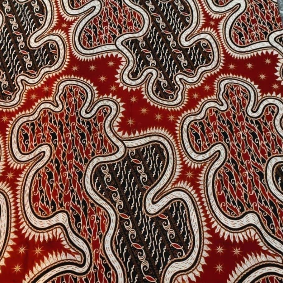 Batik Katun Cabut Warna : Merah